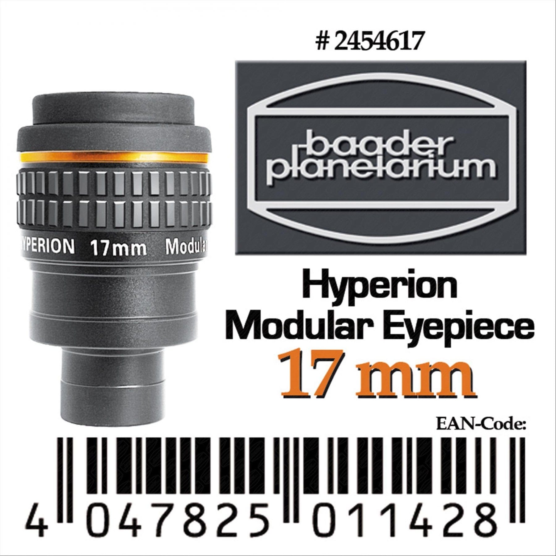 Baader Planetarium Eyepiece Baader Hyperion 17mm 68 Degree Modular Eyepiece - 2454617