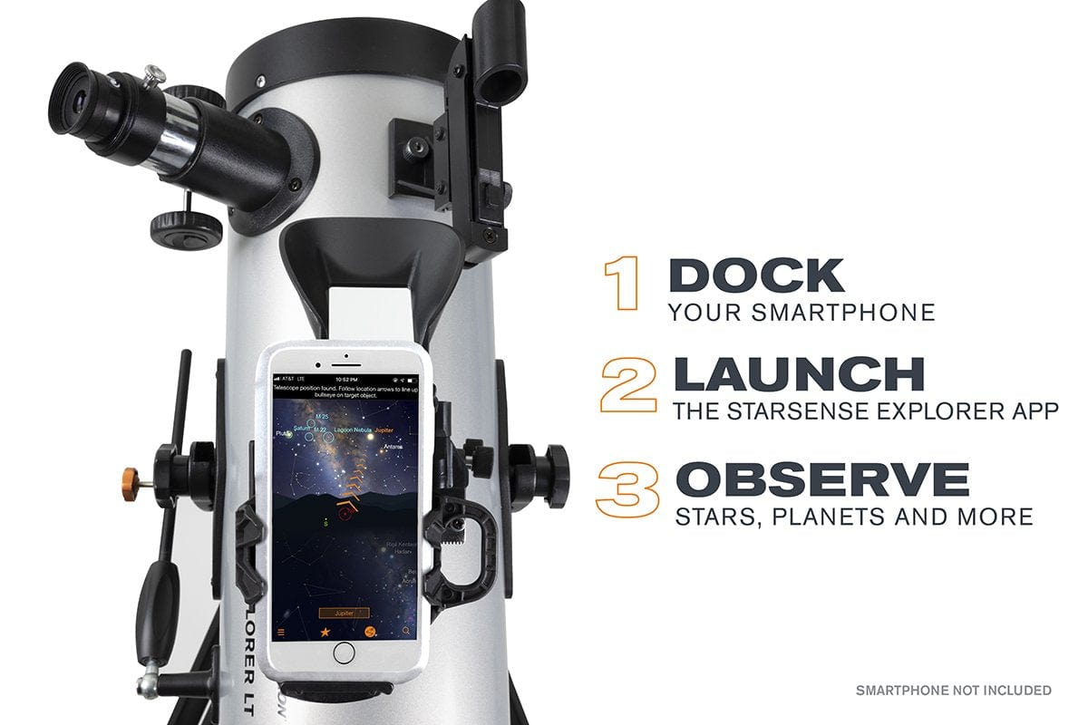 Celestron Telescope Celestron StarSense Explorer LT 114AZ Smartphone App-Enabled Newtonian Reflector Telescope - 22452