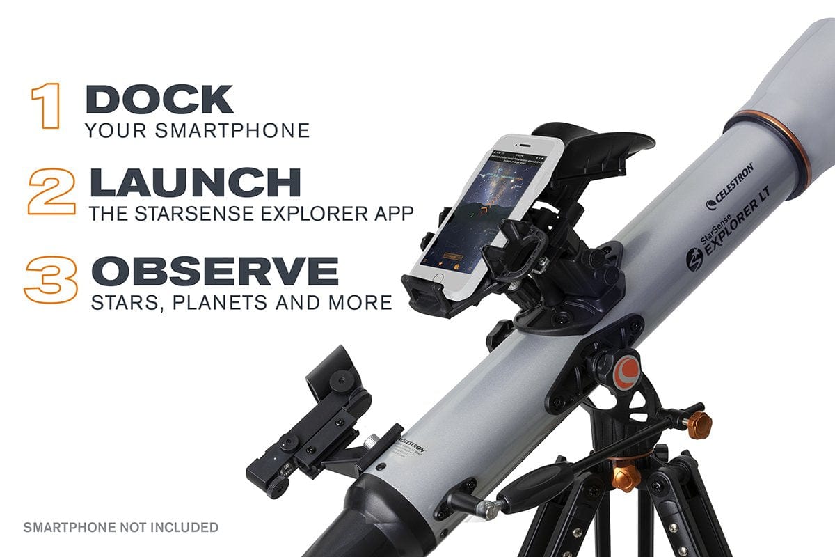 Celestron Telescope Celestron StarSense Explorer LT 80AZ Smartphone App-Enabled Refractor Telescope - 22451