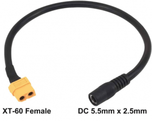 Pegasus Astro Accessory Pegasus Astro 2.5X5.5mm female to XT60 male adapter for PSU (UPBv2) - PEG-ADAPT-25XT60