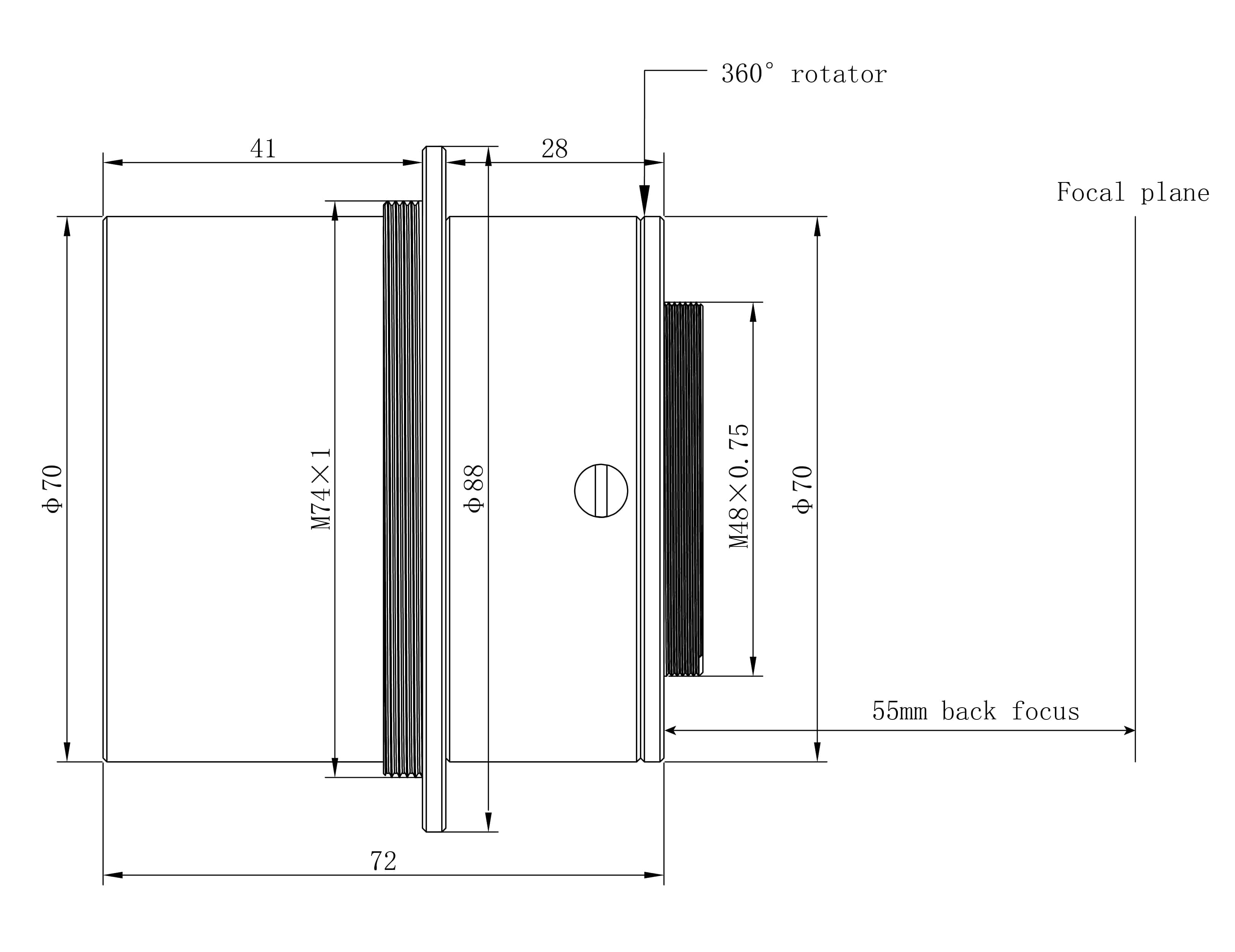Sharpstar Optics Flattener Sharpstar Optics 0.8x Reducer and Flattener for Full Frame Cameras for the Sharpstar 76EDPH - SHRD76