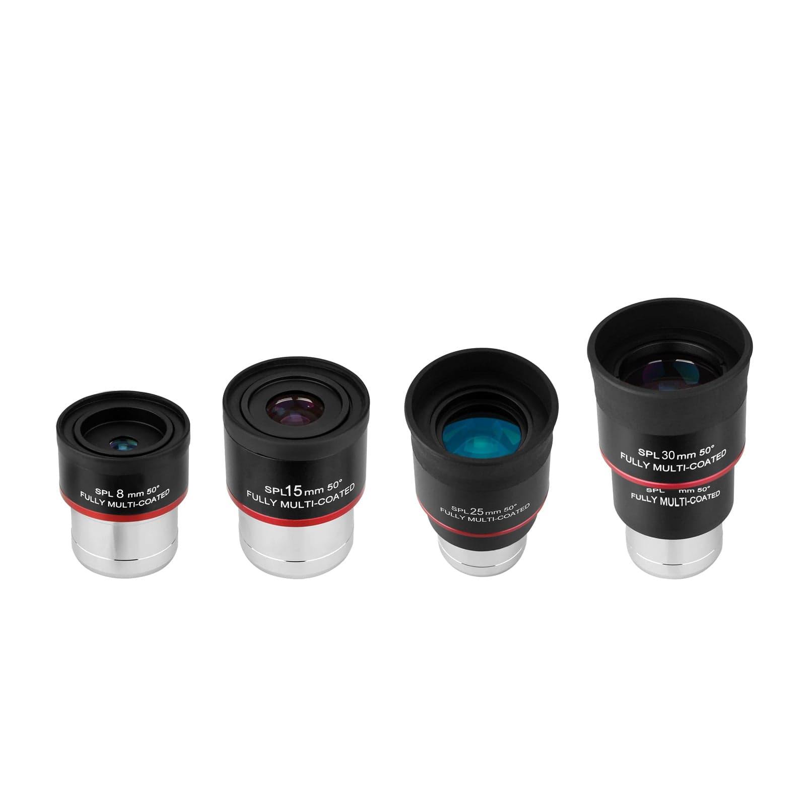 Svbony Eyepiece 8mm 15mm 25mm 30mm 4 Piece Eyepiece Kit Svbony 62 Degree 1.25" 5-Element Plossl Eyepiece - SV207/W9158