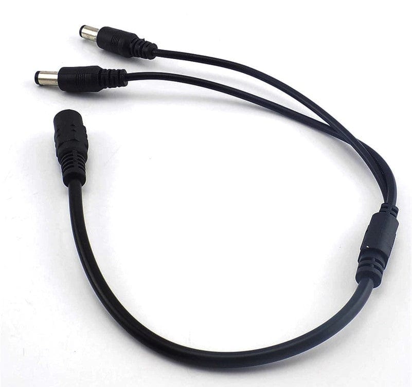 Telescopes Canada Accessory 2-Way Splitter 40cm 12V DC Power Cord Splitter - 2.1mm Connector