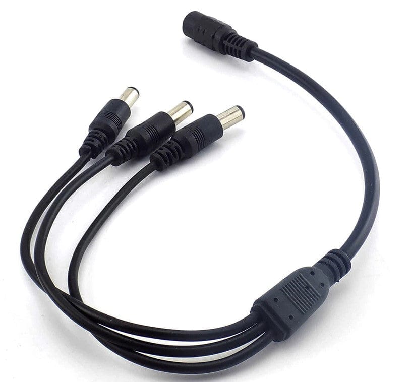 Telescopes Canada Accessory 3-Way Splitter 40cm 12V DC Power Cord Splitter - 2.1mm Connector