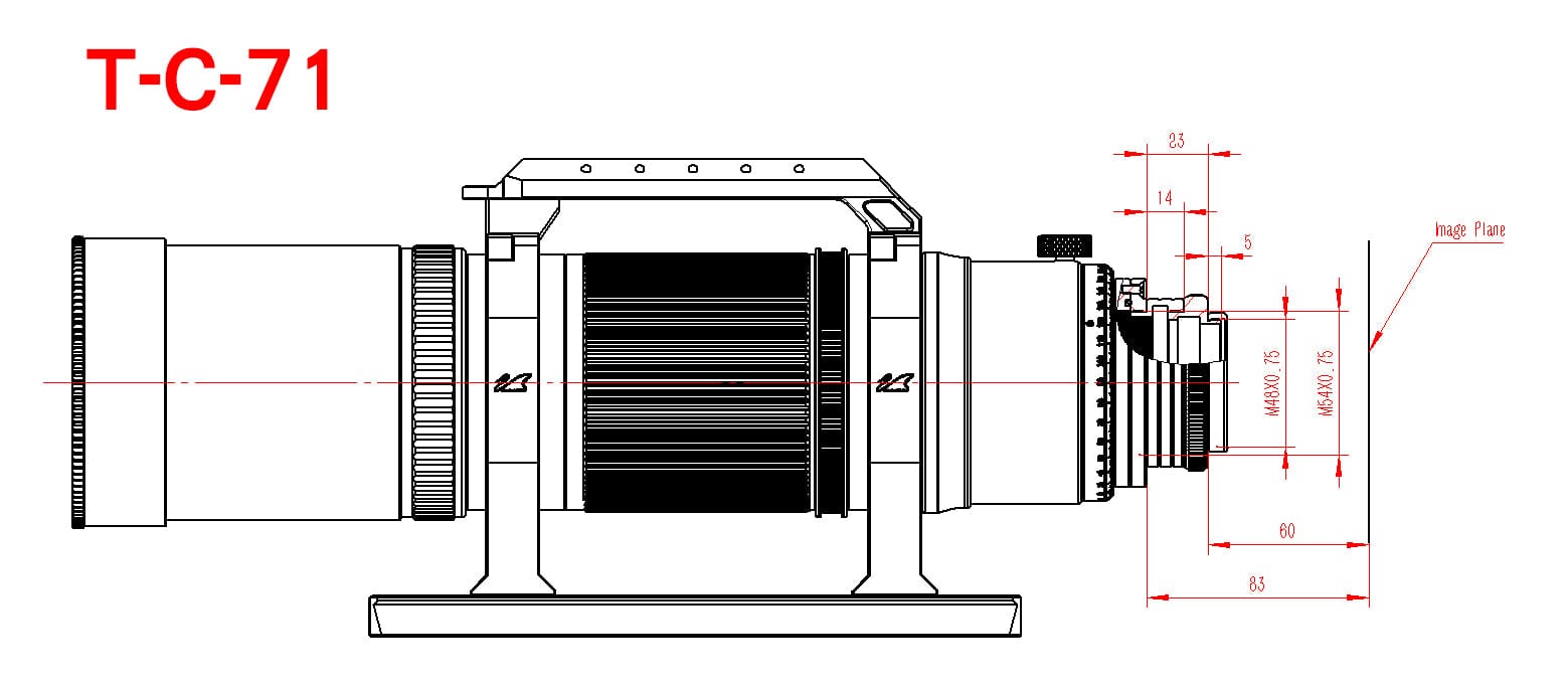 William Optics Telescope William Optics RedCat 71 APO 350mm f/4.9 - T-C-71RD