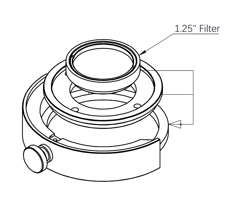 ZWO Accessory ZWO 2" to 1.25" Filter Adapter Ring - ZWO-2-1.25FL