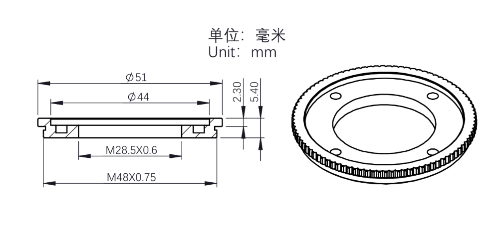 ZWO Accessory ZWO 2" to 1.25" Filter Adapter Ring - ZWO-2-1.25FL
