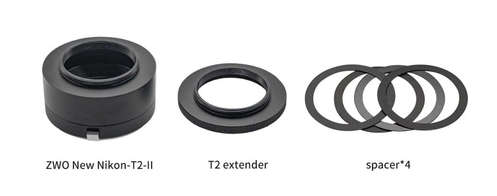 ZWO Accessory ZWO New Nikon-T2 Adapter Suitable for All Non-M54 ASI Cameras - ZWO-Nikon-T2-II