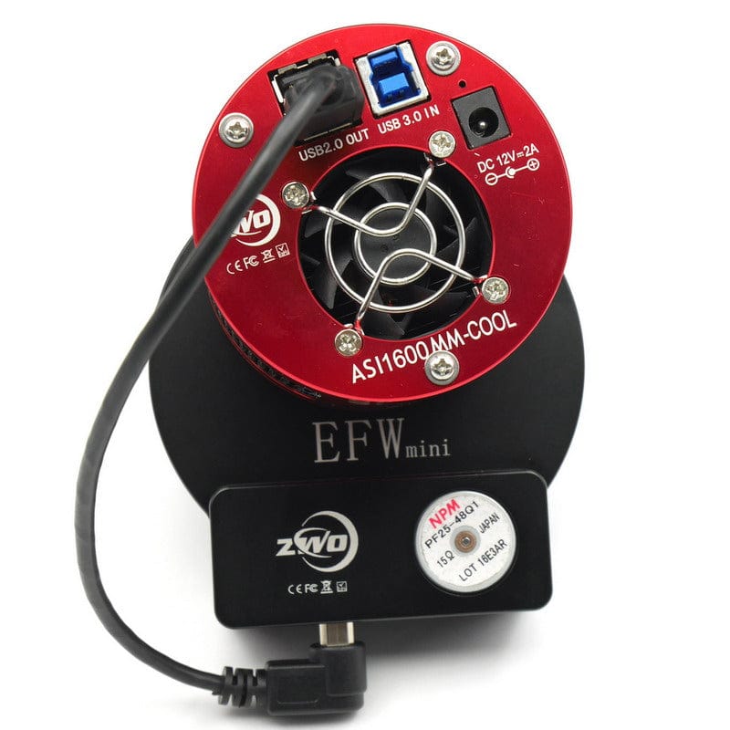 ZWO Filter Wheel ZWO 5 Position 1.25" or 31mm  Mini Electronic Filter Wheel - ZWO-EFW-MINI