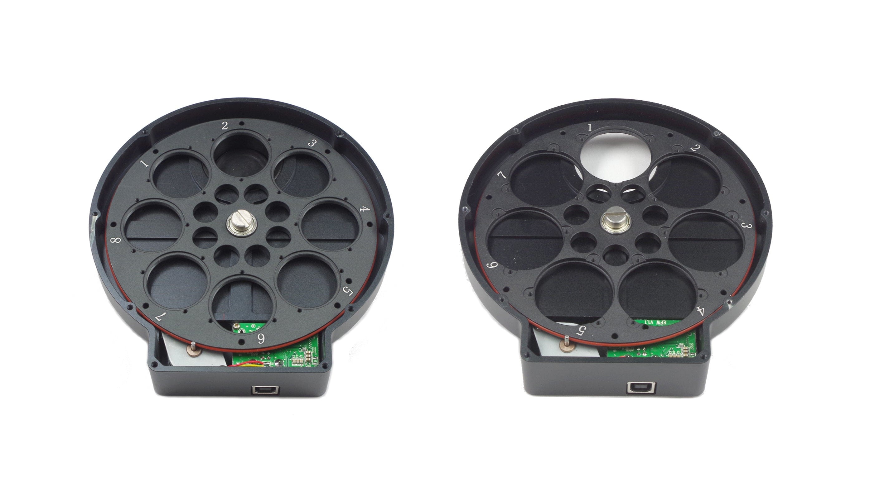 ZWO Filter Wheel ZWO 8 position 1.25"/31mm Electronic Filter Wheel - ZWO-EFW-8x1.25