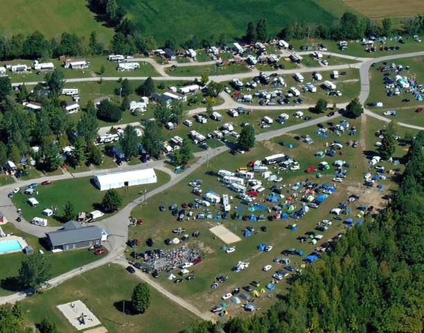 ariel view of starfest campground