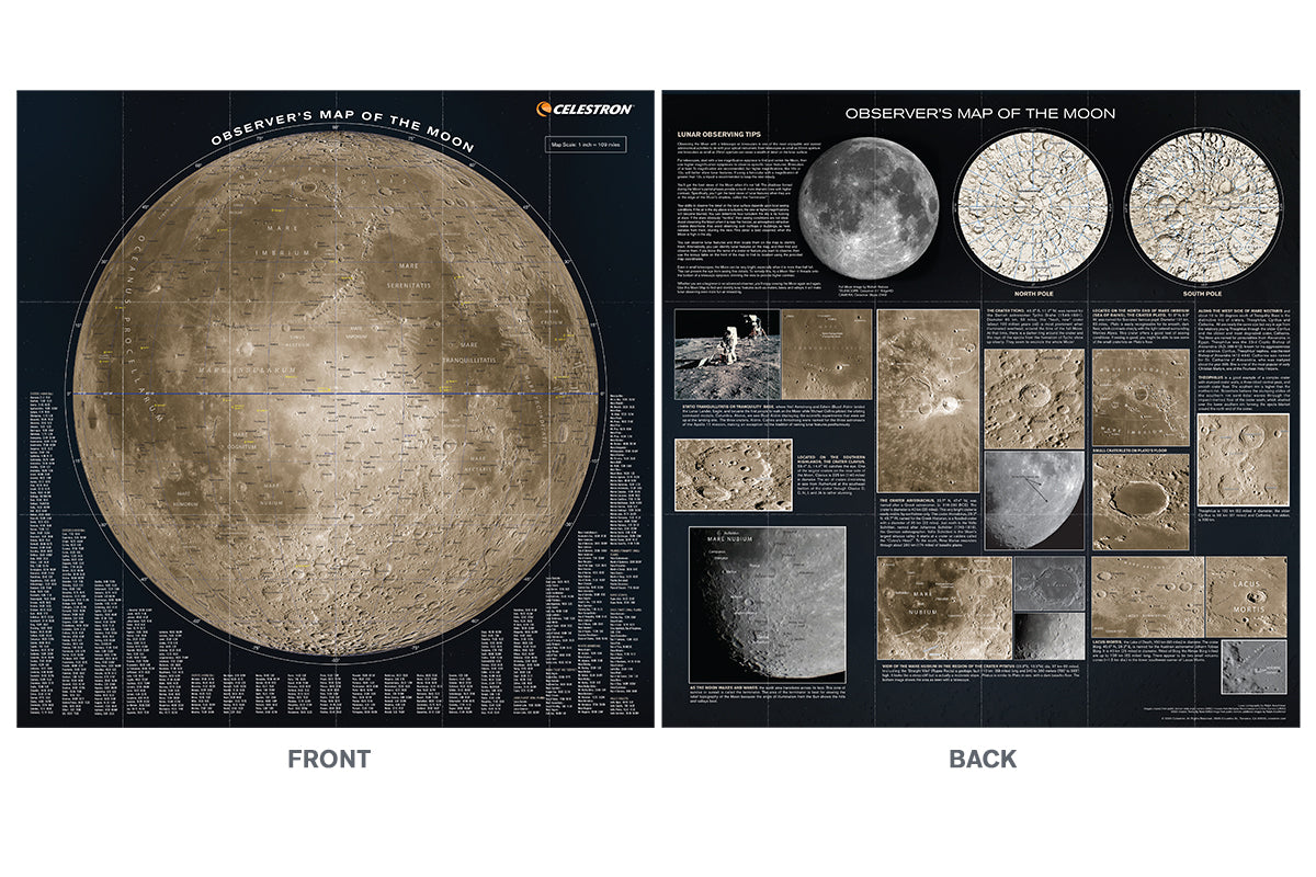 Celestron Deluxe Folding Moon Map - 93704