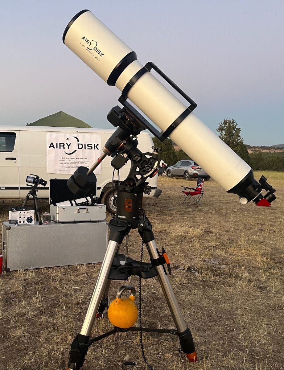 Airy Disk Telescope Airy Disk APO 204mm f/7 Triplet ED FK61 Apochromatic Refractor APO w/ Aluminum Case and 0.8x Flattebener - AP204