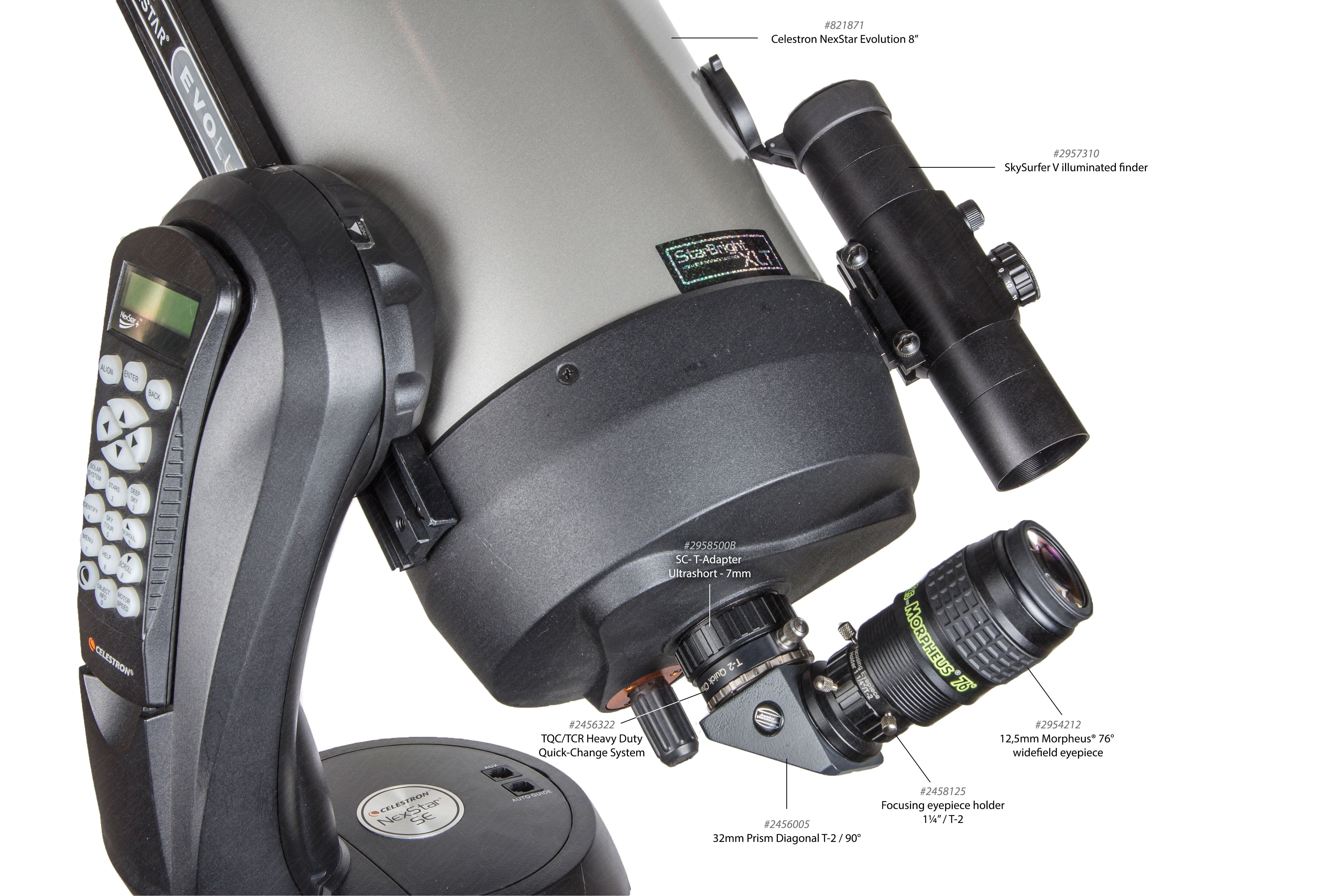 Baader Planetarium Accessories Baader 1¼" / T-2 Focusing Eyepiece Clamp, w/ dual clamp screws and compression ring - 2458125