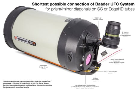 Baader Planetarium Accessory Baader 2" Clicklock Clamp M54i for Bresser, Omegon and Explore Scientific Newtonian Focuserss (has internal M54x0.75 thread) - 2956253