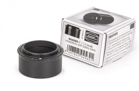 Baader Planetarium Accessory Baader 2" / T-2 (M48) Nose Piece with Safety Kerfs, T-2 thread only 3mm long - 2458130