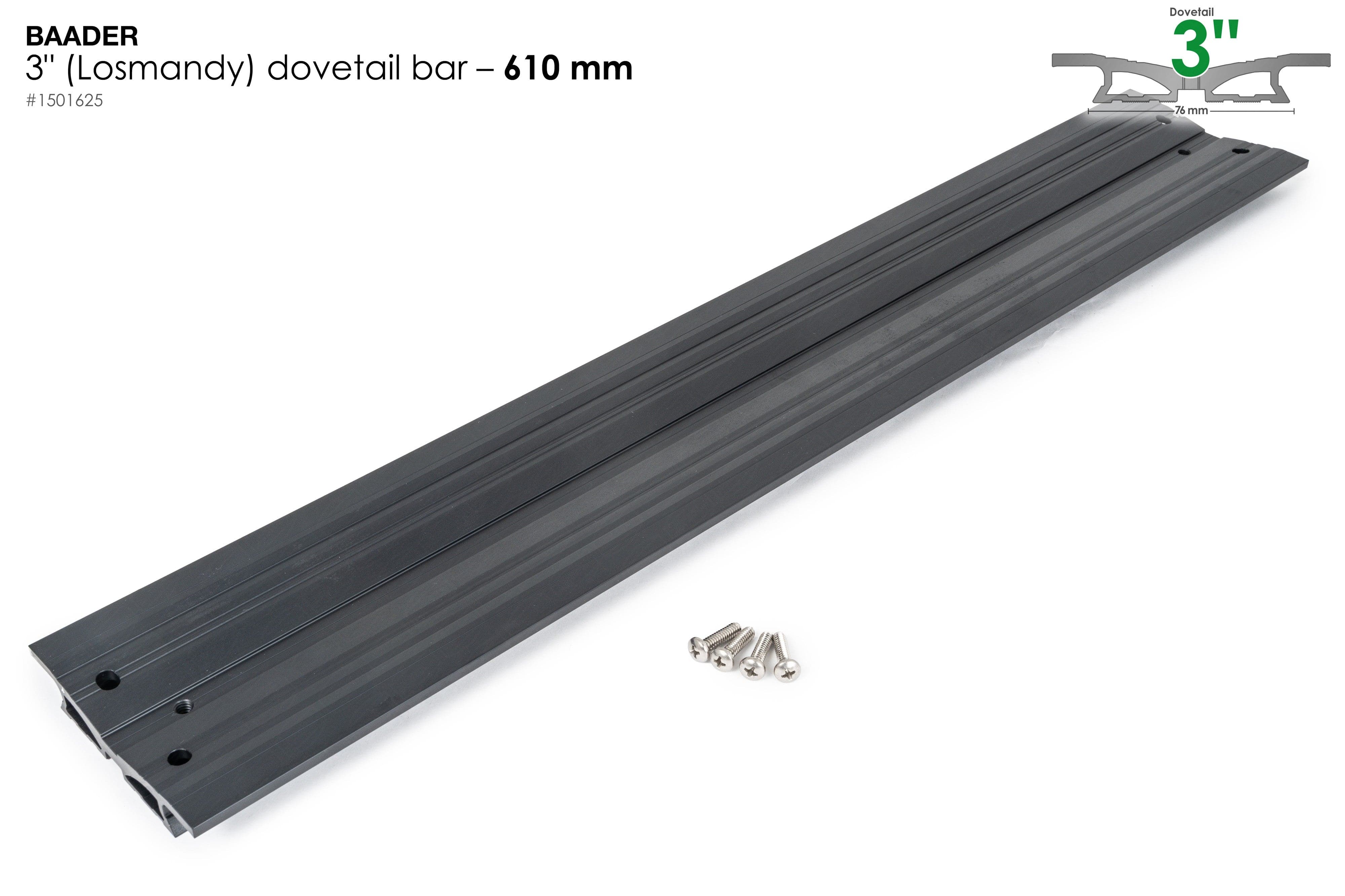 Baader Planetarium Accessory Baader 3" Losmandy Dovetail Bar, 610mm (24") long, black anodized