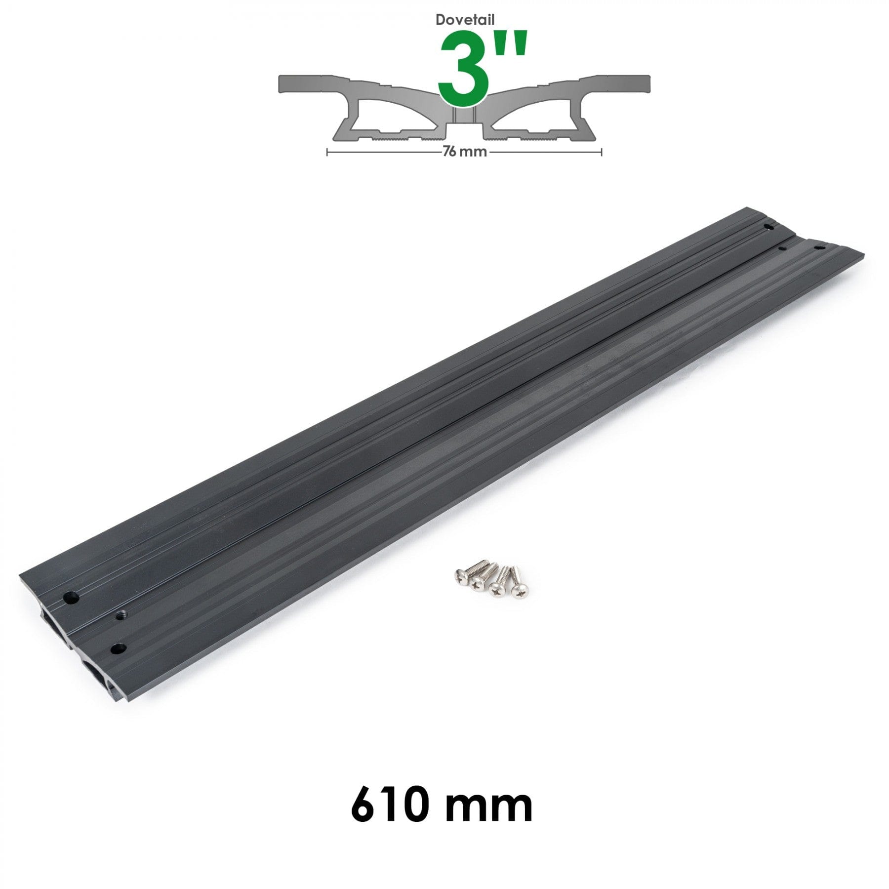 Baader Planetarium Accessory Baader 3" Losmandy Dovetail Bar, 610mm (24") long, black anodized