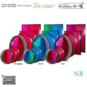Baader Planetarium Accessory Baader 6.5nm Narrowband-Filterset 2" – CMOS-optimized (H-alpha / O-III / S-II)