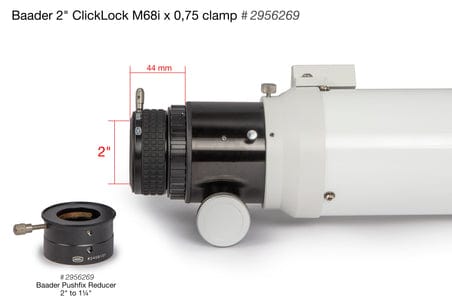 Baader Planetarium Accessory Baader Conversion Ring M68x0.75i/M68x1i to adapt M68 parts to ES Focuser with M68x0,75ext thd - 2458236