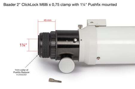 Baader Planetarium Accessory Baader Conversion Ring M68x0.75i/M68x1i to adapt M68 parts to ES Focuser with M68x0,75ext thd - 2458236