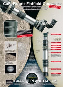 Baader Planetarium Accessory Baader High Resolution Fluorite Flatfield Converter (FFC) 3x-8x - 2458200