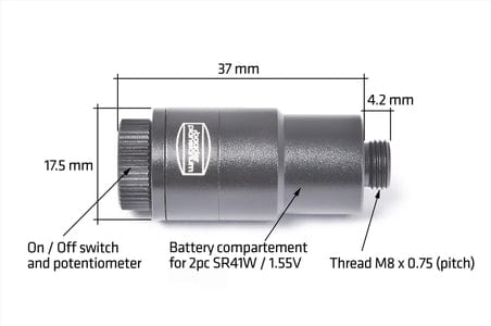 Baader Planetarium Accessory Baader Log-Pot Illuminator (incl Batteries), fits MicroGuide and older Finders - 2404305