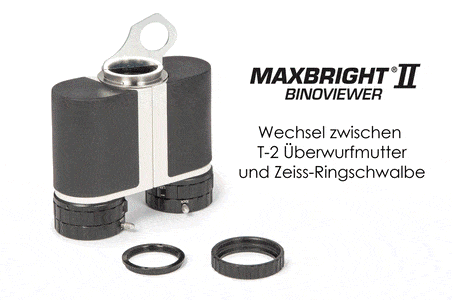 Baader Planetarium Accessory Baader MaxBright® II Binoviewer with glass path compensator 1:2.65 and nose piece 2"/T-2