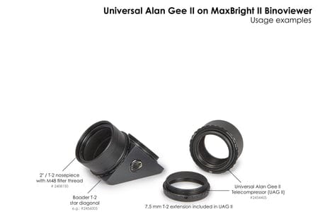 Baader Planetarium Accessory Baader MaxBright® II Binoviewer with glass path compensator 1:2.65 and nose piece 2"/T-2
