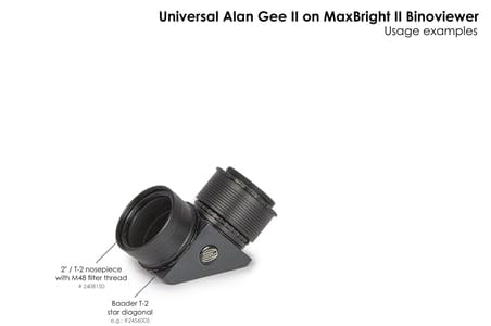 Baader Planetarium Accessory Baader MaxBright® II Binoviewer with glass path compensator 1:2.65 and nose piece 2"/T-2
