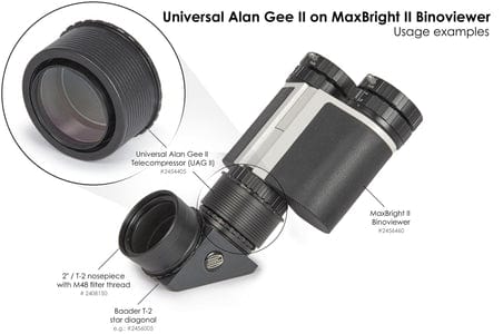 Baader Planetarium Accessory Baader MaxBright® II Binoviewer with glass path compensator 1:2.65 and nose piece 2"/T-2