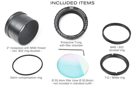 Baader Planetarium Accessory Baader Zero-Tolerance Protective Canon DSLR T-Ring T-2/M48 and 2" - 2958550C