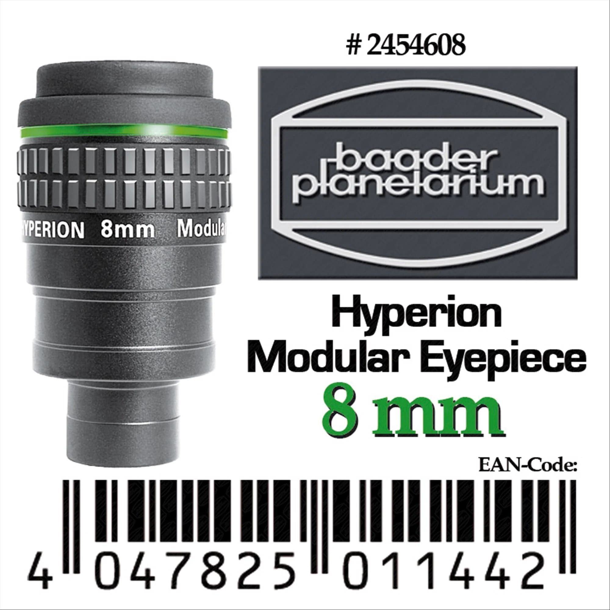 Baader Planetarium Eyepiece Baader Hyperion 8mm 68 Degree Modular Eyepiece - 2454608