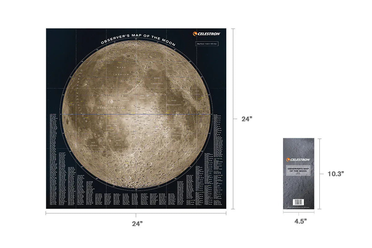 Celestron Books Celestron Deluxe Folding Moon Map - 93704