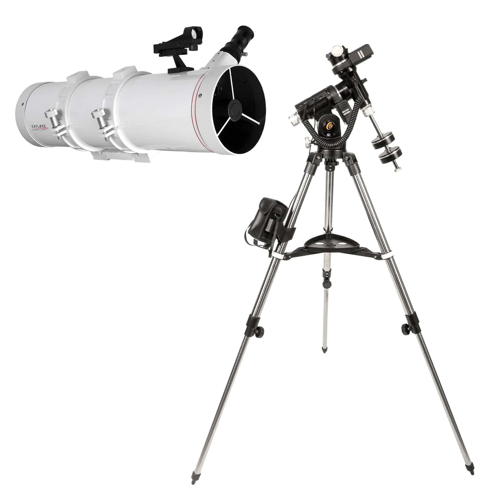 Explore Scientific Telescope Explore FirstLight 130mm Newtonian Telescope with iEXOS-100 PMC-Eight Equatorial Tracker System - FL-N130600-IEXOS