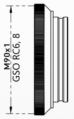 iOptron Accessories iOptron iAFS2 Telescope Adapter for GSO RC6/8 and other M90X1 - P-FA20-M0900