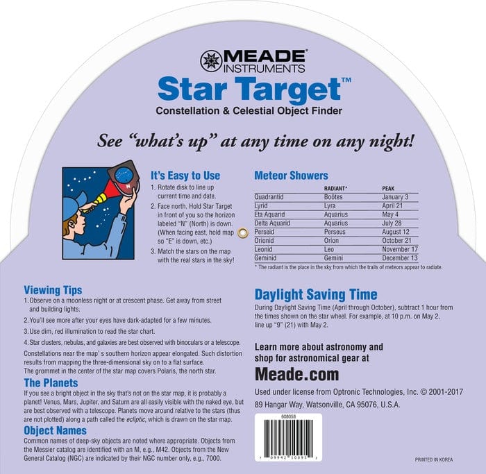 Meade Instruments Accessory Meade Instruments MEADE STAR TARGET PLANISPHERE - 608058