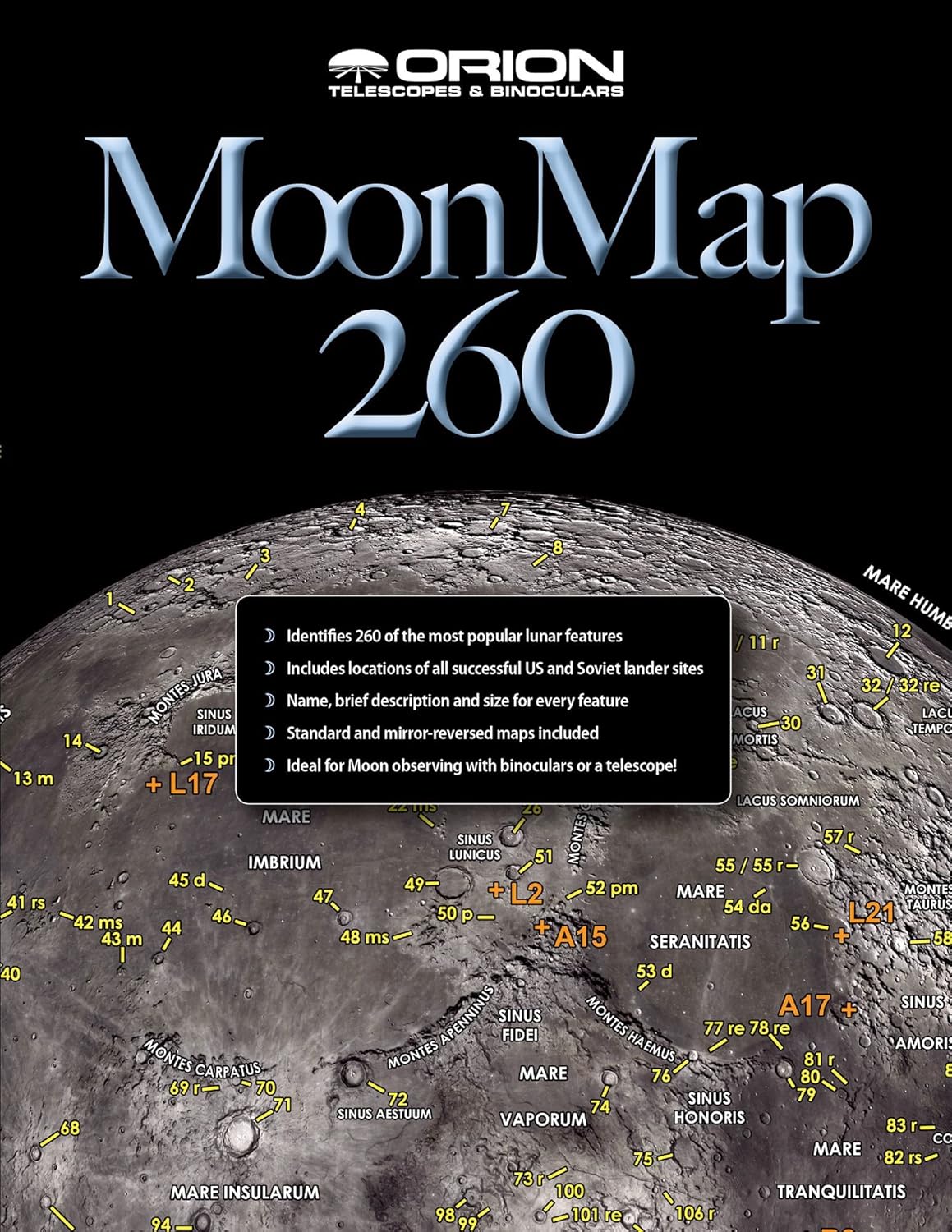 Orion Accessory Orion Instruments MOON MAP - 51919