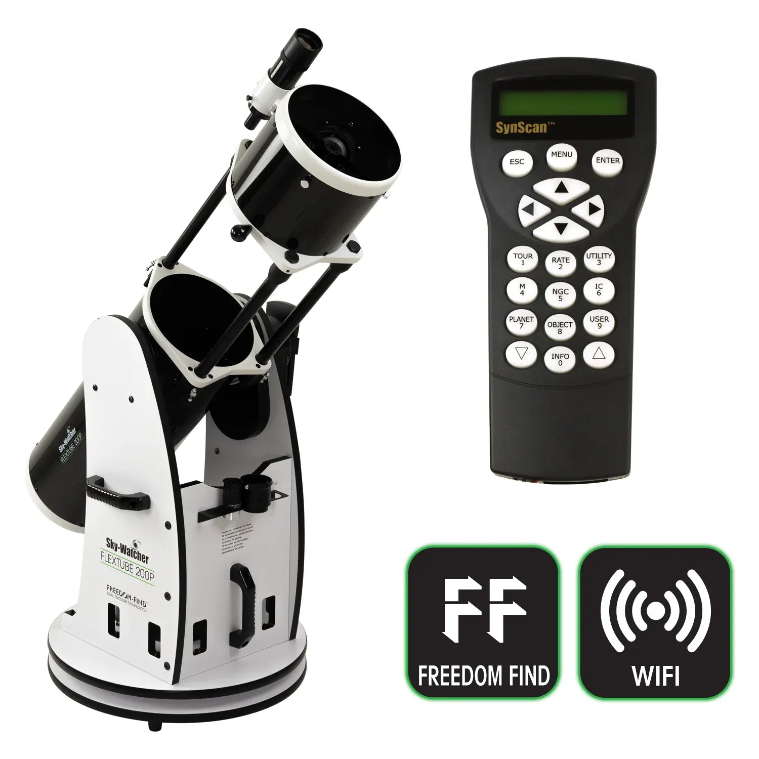 Sky-Watcher Telescopes Sky-Watcher Flextube 200P 8" SynScan GoTo Collapsible Dobsonian - S11800