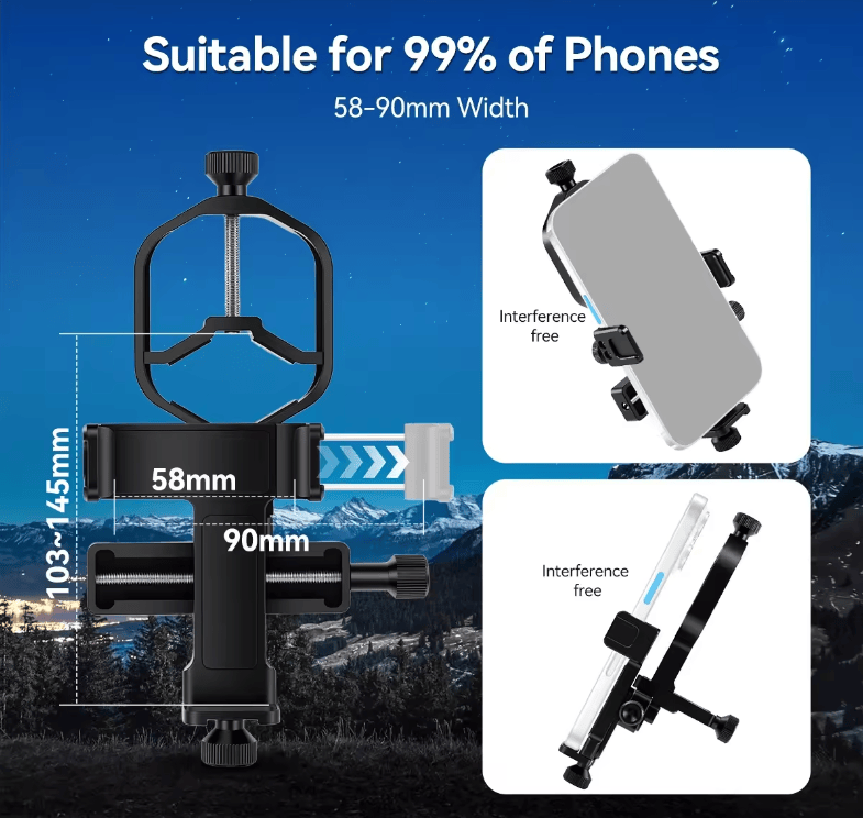 Svbony Accessories SVBONY SV214 Pro 3-Axis Universal Smartphone Digiscoping Adapter - W9176A / W9176B