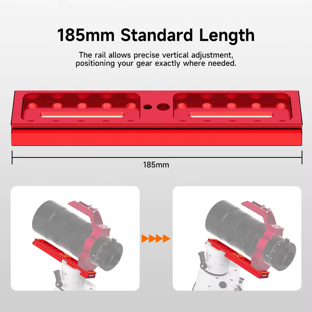 Svbony Accessories SvBony SV239 Metal Double-Sided Dovetail Mounting Plate for Telescope