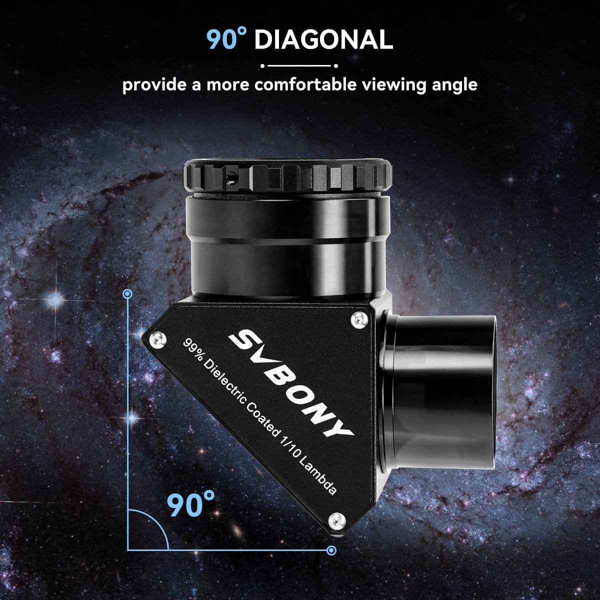 Svbony Accessory SV223 Diagonal 90-degree 2 inch Clicklock 99% Reflective Dielectric Coating - W9180B