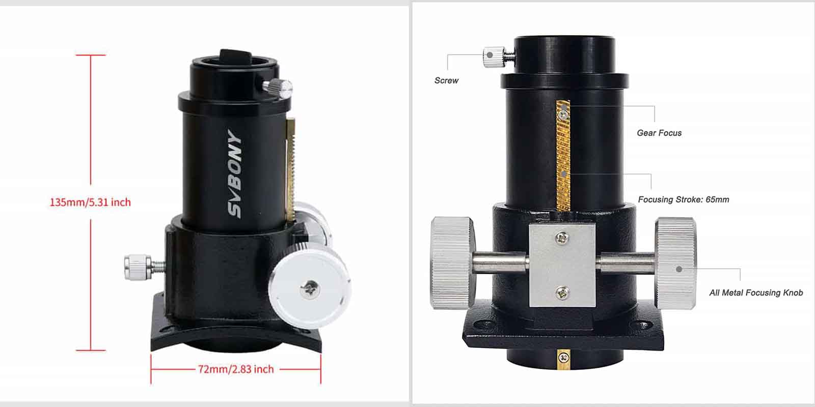 Svbony Accessory Svbony SV181 1.25'' Rack Pinion Newtonian Reflector Focuser - W9140A