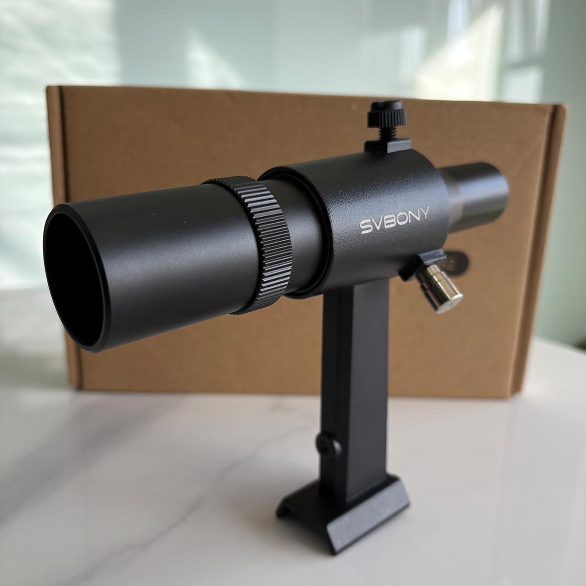 Svbony Accessory Svbony SV182 6x30 Finder Scope Straight Metal Star Finder Black Correct-Image Optical for Astronomical Telescope with Stand and Bracket- W9141D