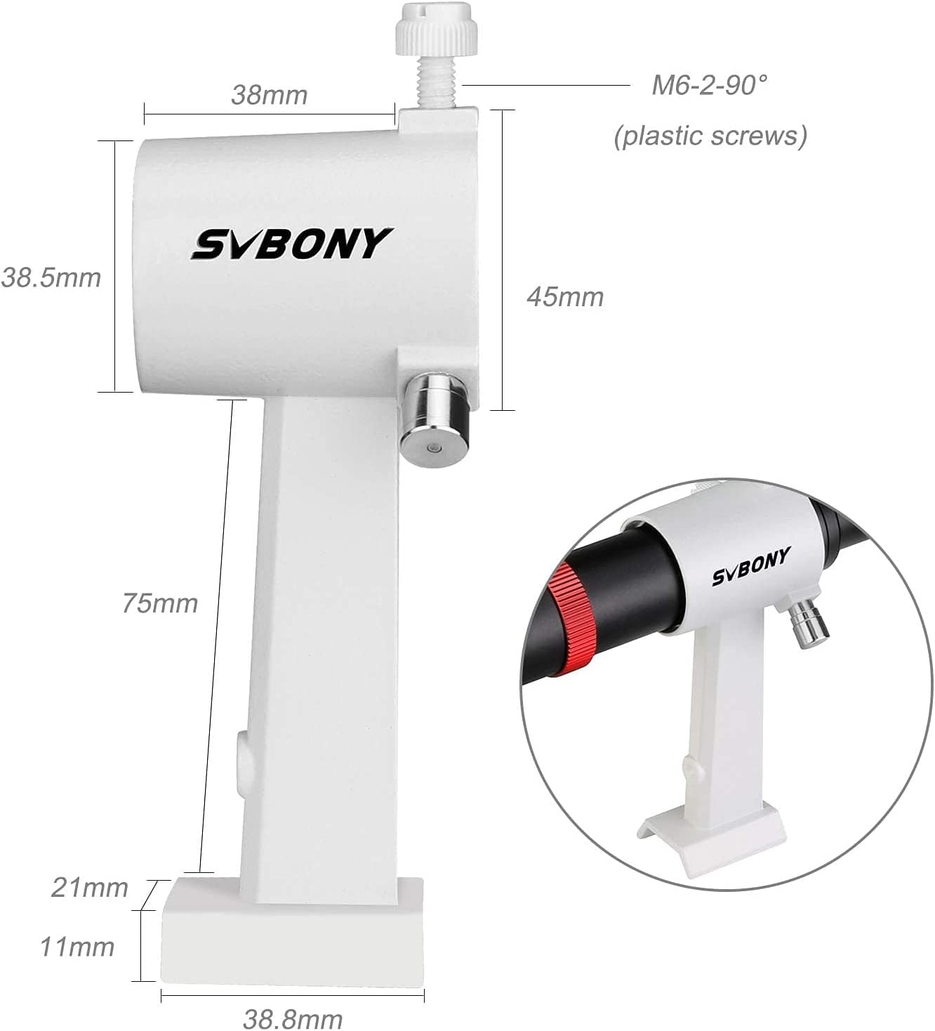 Svbony Accessory Svbony  SV182 6x30 Metal Finderscope for Astronomy Telescope with Bracket - W9141A