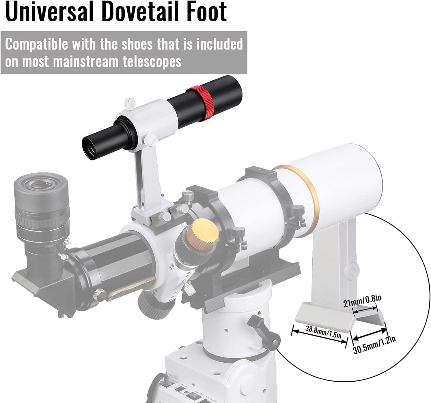 Svbony Accessory Svbony  SV182 6x30 Metal Finderscope for Astronomy Telescope with Bracket - W9141A