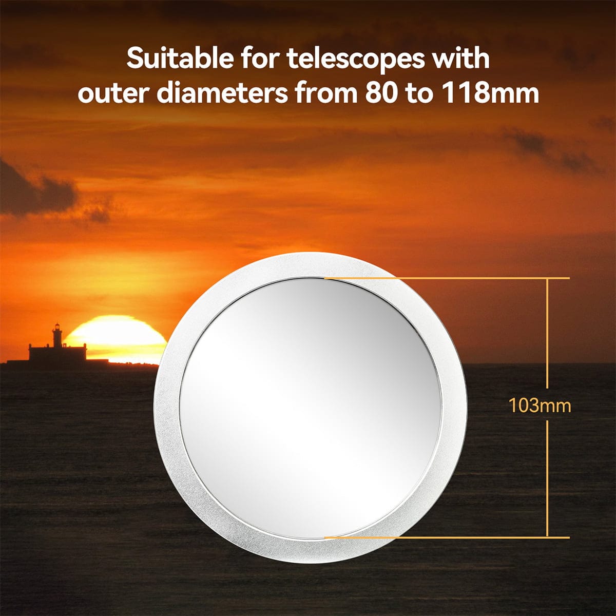Svbony Accessory Svbony SV229 Solar Eclipse Telescope Filter Metal Cap 103mm - W9183B