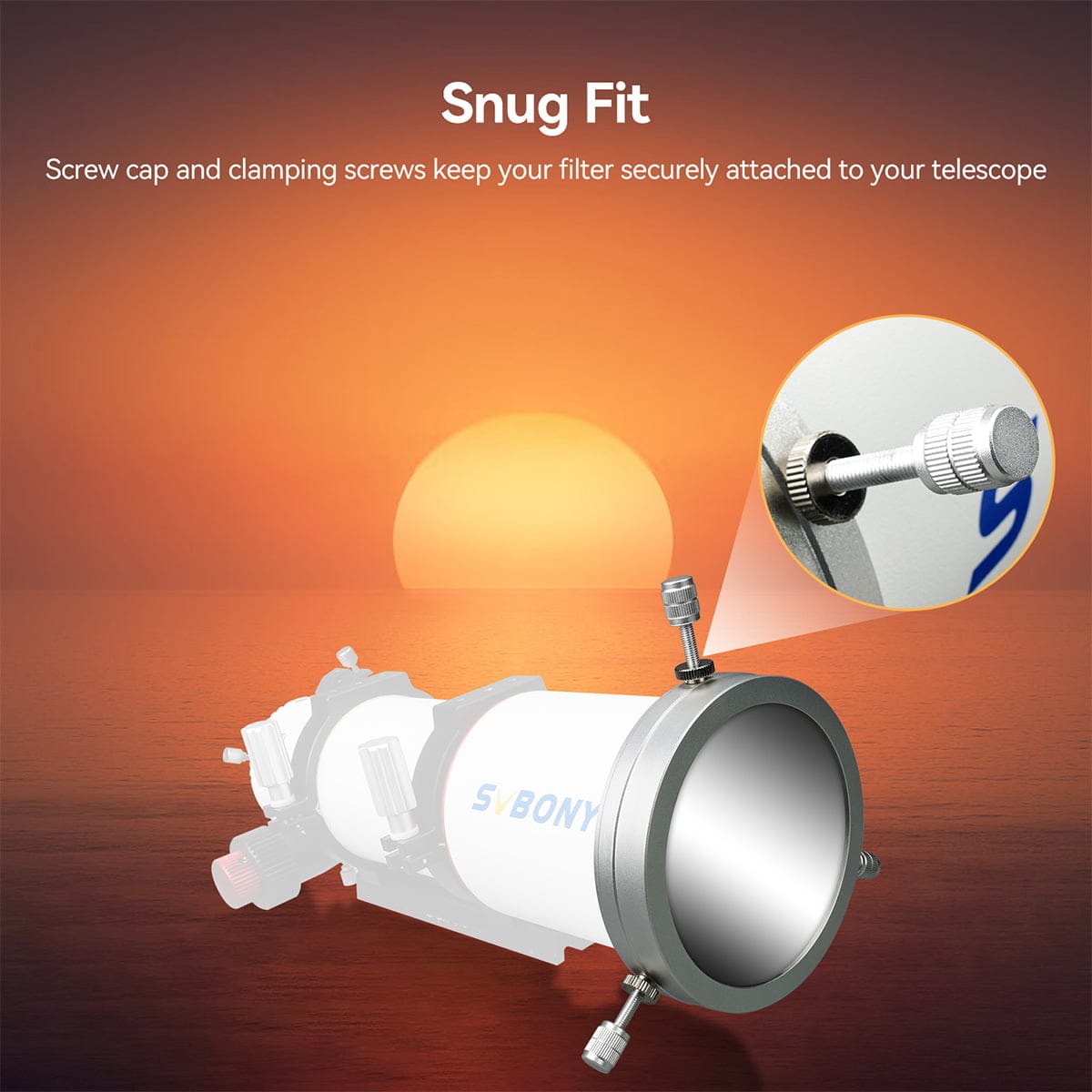 Svbony Accessory Svbony SV229 Solar Eclipse Telescope Filter Metal Cap 103mm - W9183B