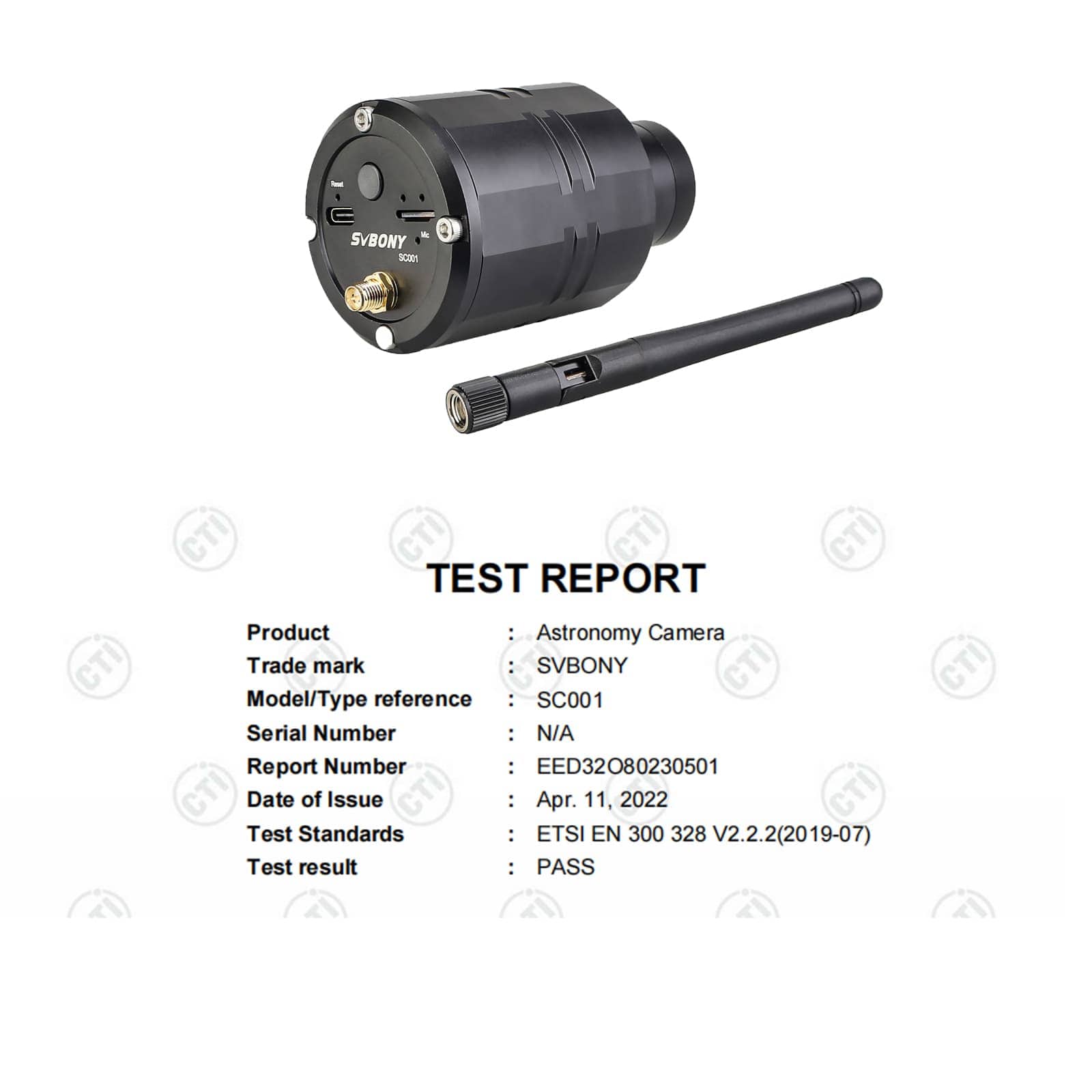 Svbony Camera Svbony SC001 Wifi Camera for Capturing Photos and Video for Spotting Scope Telescope - F9373A