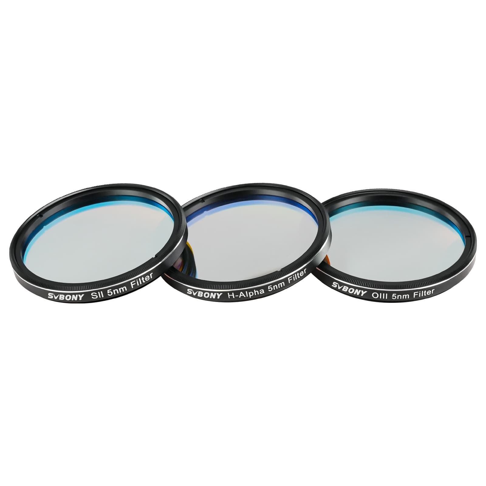 Svbony Filter Svbony SV227 SHO 5nm 2" Filter Set SII H-Alpha OIII Narrowband Photographic Filters for Deep Sky - W9187DA-W9187DB-W9187DC